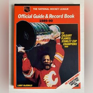 NHL 1989-90 Official Guide & Record Book - Calgary Flames Stanley Cup Cover